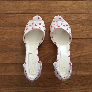 Anthropologie BHLDN Heart Print Heels